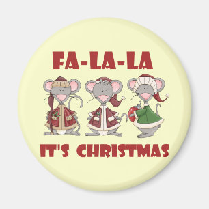 Fa La Christmas T - Shirt und Geschenke Magnet