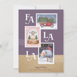 Fa La Festival Weihnachtsszenen Postage Briefmarke Feiertagskarte