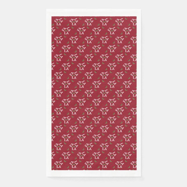 Fa La Festive Holly Christmas Napkins Serviette (Vorderseite)