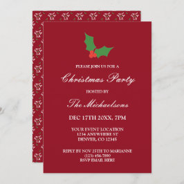 Fa La Festive Holly Weihnachten Einladung