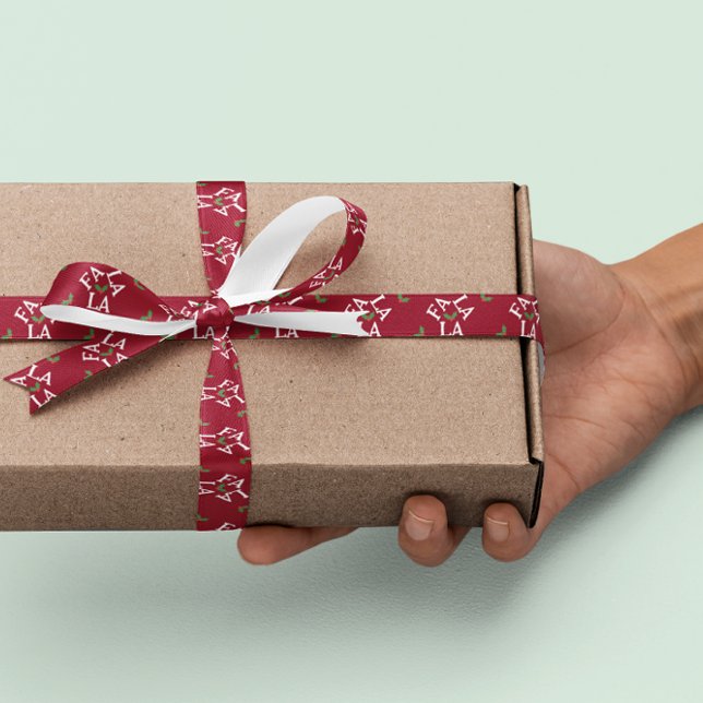 Fa La Festive Holly Weihnachten Satinband (Von Creator hochgeladen)