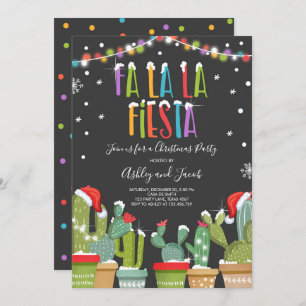 Fa La Fiesta Weihnachten Party Einladung Kakteen