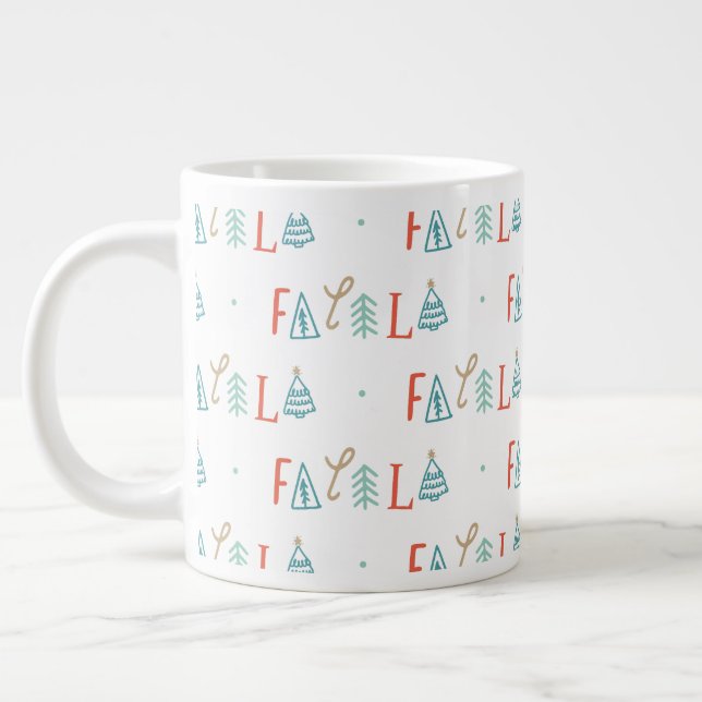 Fa La Funny Christmas Tree Holiday Jumbo-Tasse (Links)