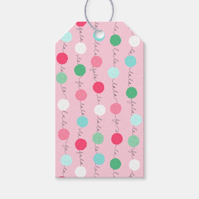 Fa La Garland Gift Tag (Pink) Geschenkanhänger (Vorderseite)