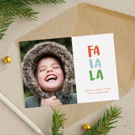 Fa La Holiday Foto Card Feiertagskarte