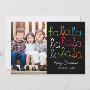 Fa La Holiday Foto Cards Feiertagskarte