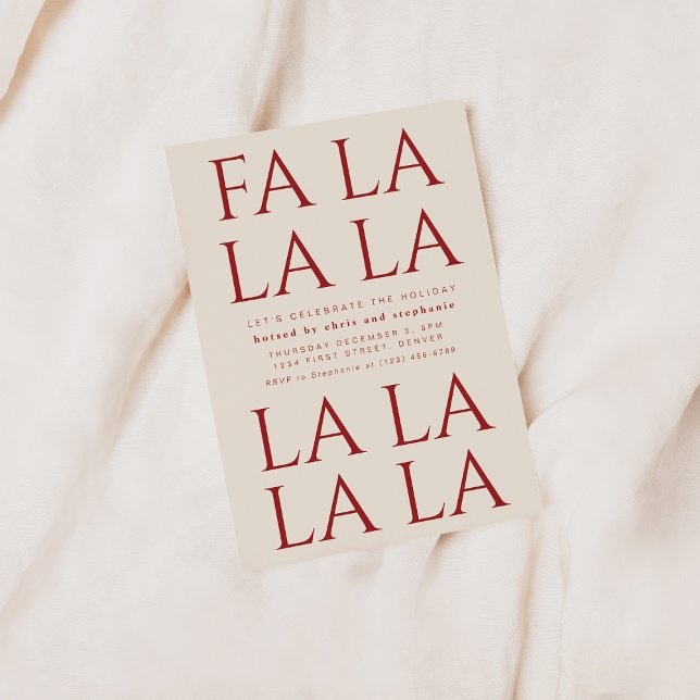 Fa La Holiday Weihnachten Party Einladung (Von Creator hochgeladen)