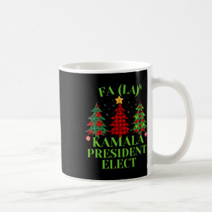 Fa La Karierte Weihnachten Kamala Präsident Elect  Kaffeetasse