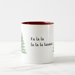 Fa la la Christmas Cup Zweifarbige Tasse