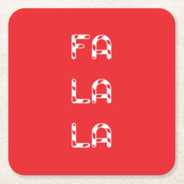 Fa La La christmas Rechteckiger Pappuntersetzer