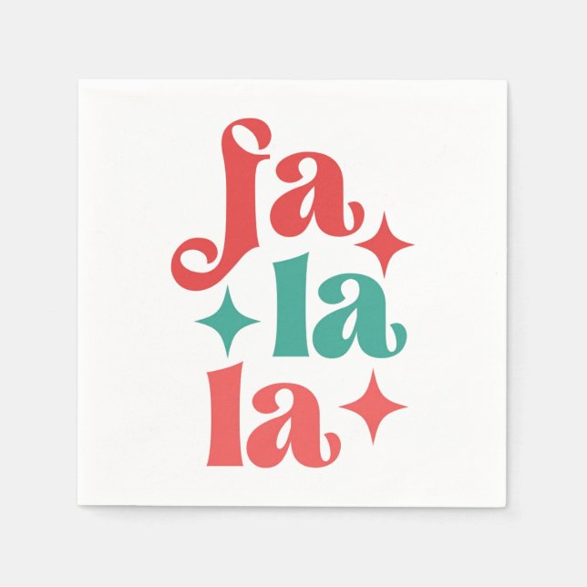 Fa La La - Design für Feiertage Serviette (Vorderseite)