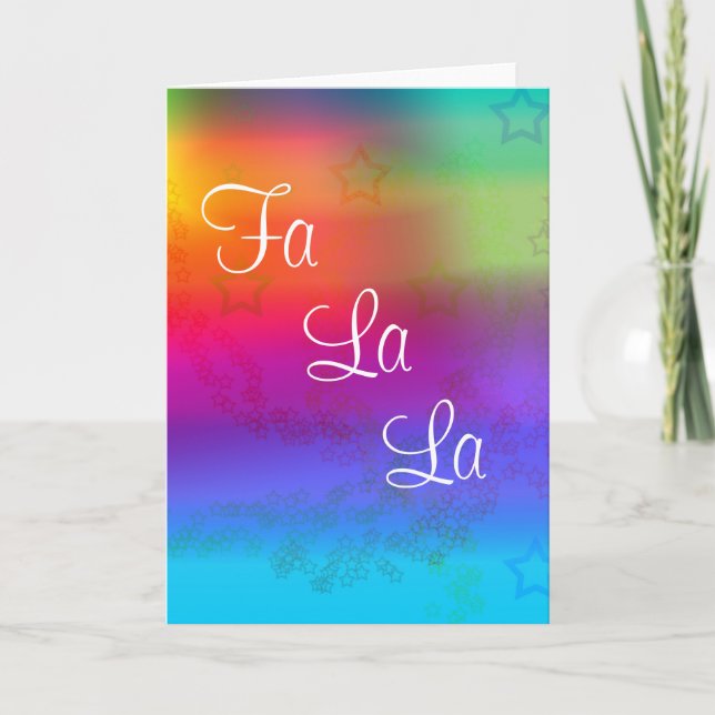 Fa La La Feiertagskarte (Vorderseite)