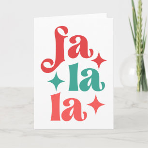 Fa La La - Festliche Feiertags-Typografiegestaltun Karte