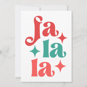 Fa La La - Festliche Feiertags-Typografiegestaltun Karte