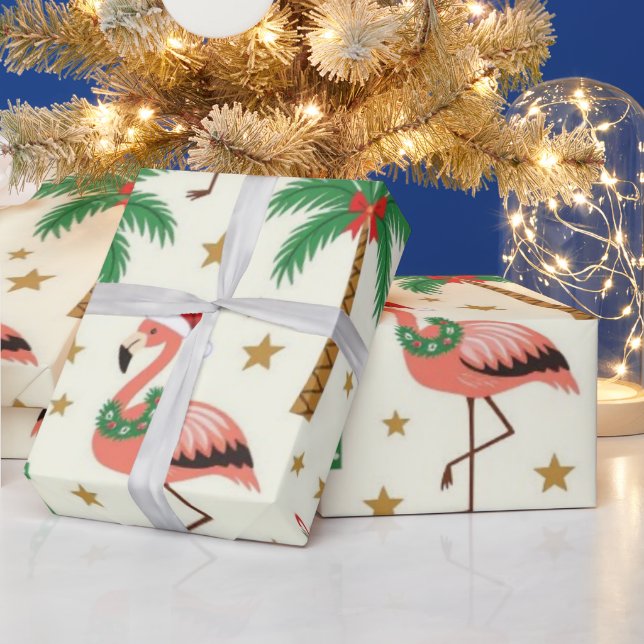 Fa-La-La-Flamingo Geschenkpapier (Feiertage)