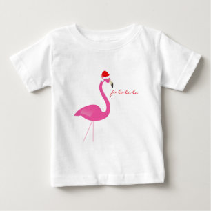 Fa la la Flamingo Holiday Baby Dress Baby T-shirt
