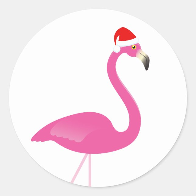 Fa la la Flamingo Holiday Sticker (Vorderseite)