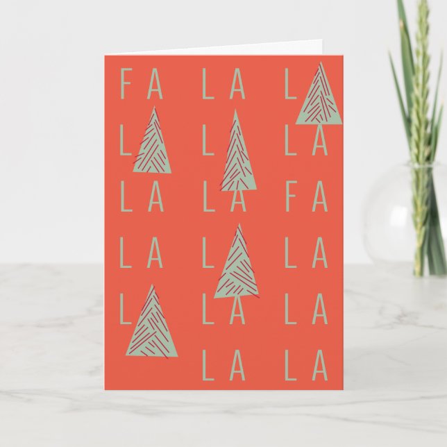 FA LA LA FOREST CHRISTMAS KARTE (Vorderseite)