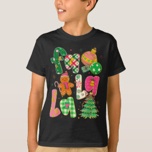 Fa La La Kokette Weihnachts-Gingerbread-Baum T-Shirt