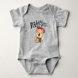 Fa La La La Christmas Dog singen Baby Bodysuit Strampler