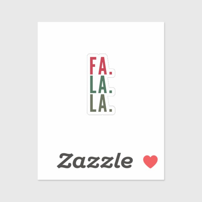 Fa La La La, Fun Holiday Deco Aufkleber (Blatt)