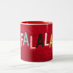 ***FA LA LA LA LA LA** COOLER WEIHNACHTSBECHER ZWEIFARBIGE TASSE