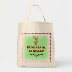Fa La La La La La La Christmas Bio Leinwand Tasche