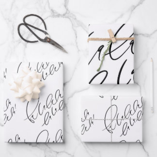 Fa la la la la la la Holiday Geschenkpapier Set