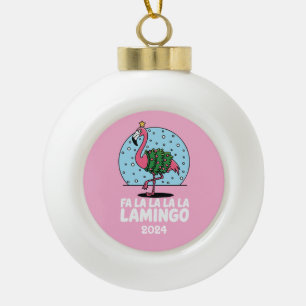 Fa La La La La La Lamingo Keramik Kugel-Ornament