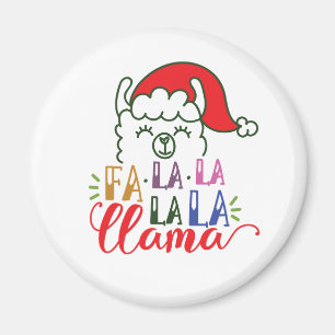 Fa la la la la la Llama Weihnachten   Magnet