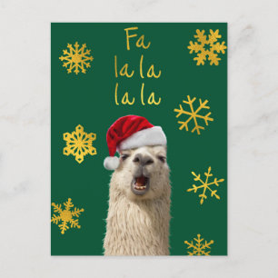 Fa La La La La Llama Einladungspostkarte