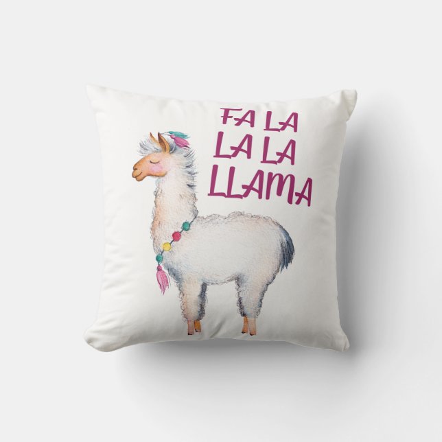Fa La La La La Llama Kissen (Vorderseite)