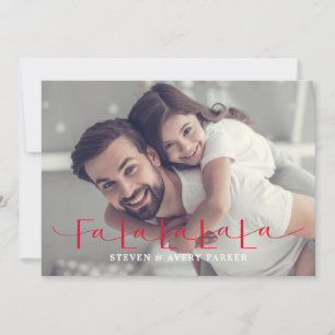 Fa La La La La Weihnachtskarte Flache Feiertagskar Feiertagskarte