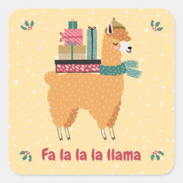 Fa la la la Llama Holiday Sticker
