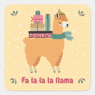 Fa la la la Llama Holiday Sticker