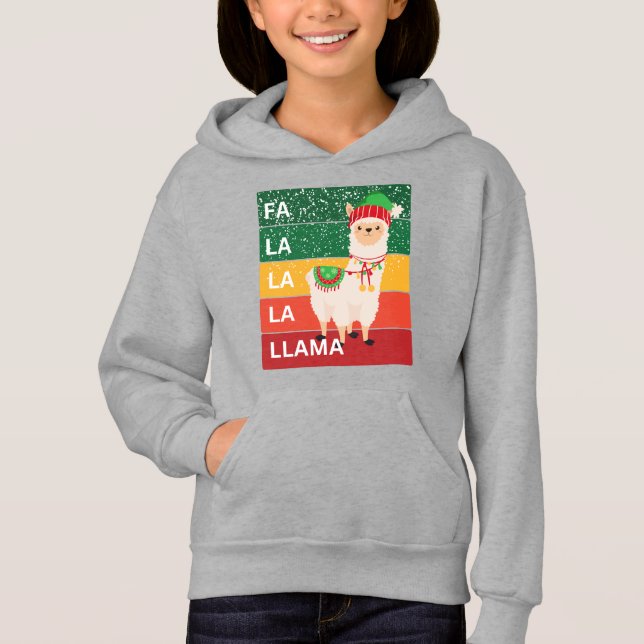FA LA LA LA LLAMA HOODIE (Vorderseite)