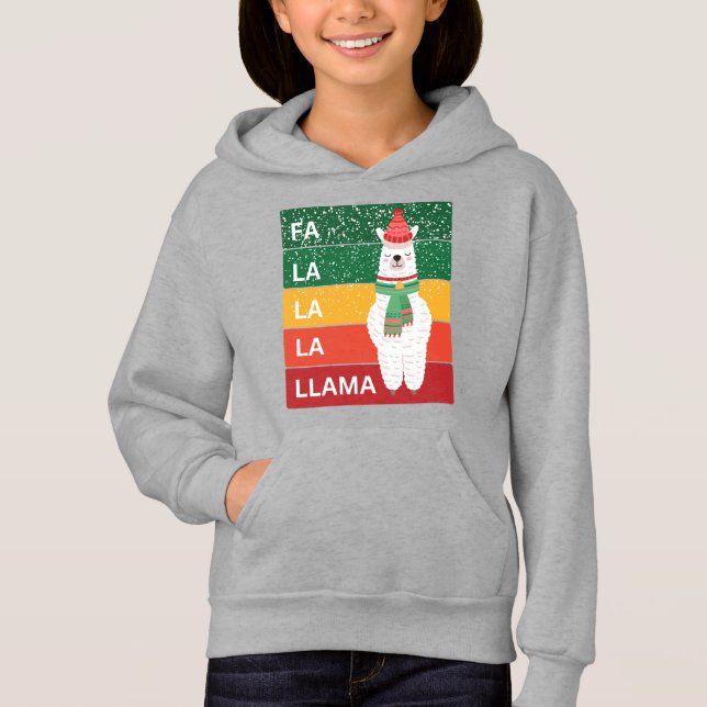 FA LA LA LA LLAMA HOODIE (Vorderseite)