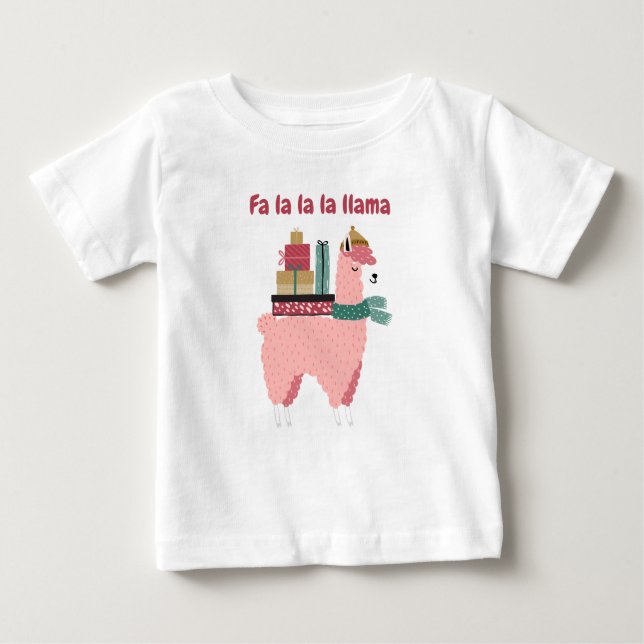Fa la la la llama Urlaub Baby-Shirt Baby T-shirt (Vorderseite)