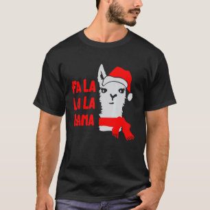 Fa La La La LLama Weihnachten T-Shirt