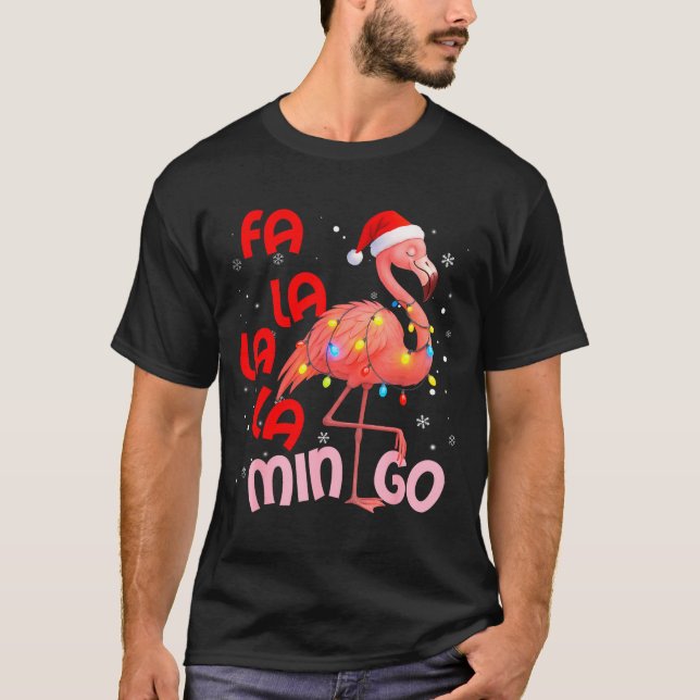 Fa La La La Mingo Flamingo Christmas Men Women Kid T-Shirt (Vorderseite)