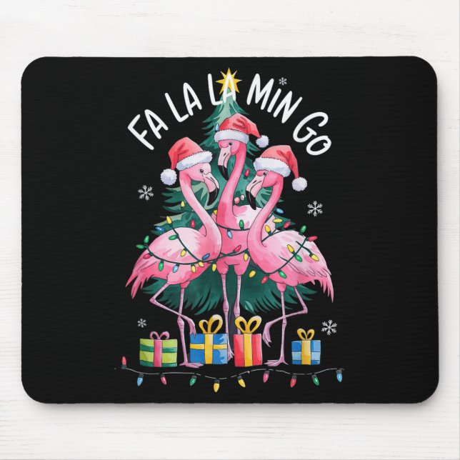 Fa La La La Mingo Flamingo Christmas Shirt Women K Mousepad (Vorne)