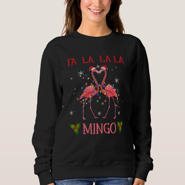 Fa La La La Mingo Flamingo For Christmas Xmas Paja Sweatshirt (Vorderseite)