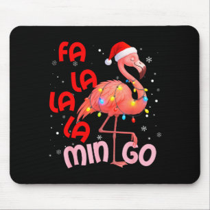 Fa La La La Mingo Flamingo Weihnachten Männer Frau Mousepad
