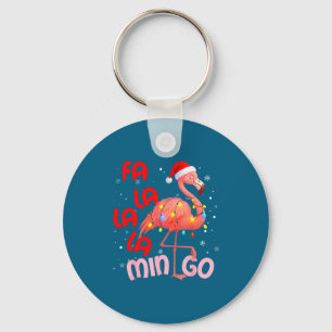 Fa La La La Mingo Flamingo Weihnachten Männer Frau Schlüsselanhänger