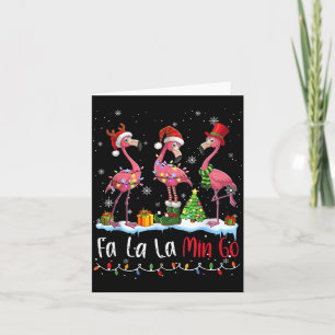 Fa La La La Mingo Flamingo Weihnachtsliebhaber Karte