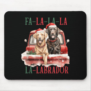 Fa La La Labrador Lustiges Weihnachten  Mousepad