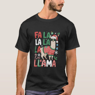 Fa La La Lama Lustiges Lama Weihnachten Tierliebha T-Shirt