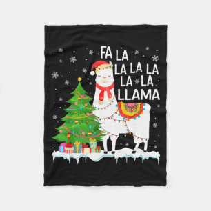 Fa La La Lama Weihnachten Lustige Xmas Pyjamas Tie Fleecedecke