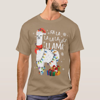 FA La La Lama Weihnachten Lustiges Llama-Fan Xmas T-Shirt