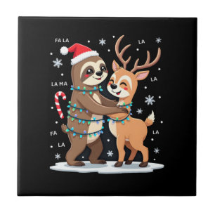 Fa La La Lama Weihnachtsbeleuchtung Faultier Reitl Fliese